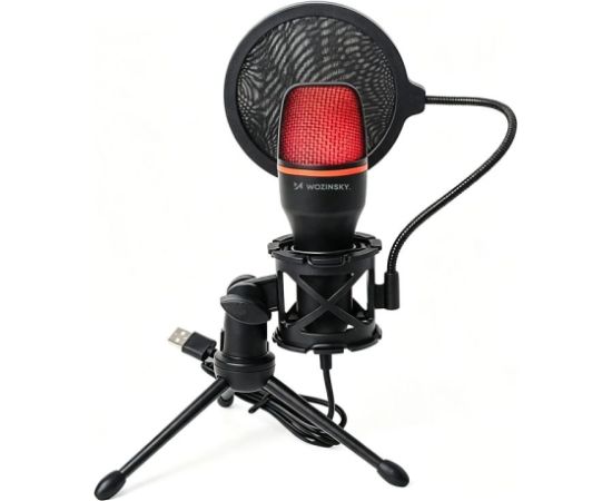 Wozinsky Studio Gaming USB Computer Microphone with RGB Stand - Black Mикрофоны