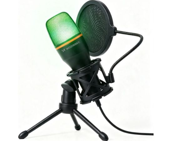 Wozinsky Studio Gaming USB Computer Microphone with RGB Stand - Black Mикрофоны