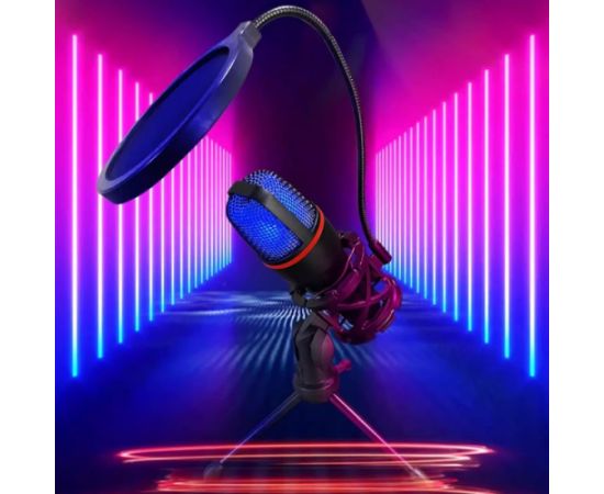 Wozinsky Studio Gaming USB Computer Microphone with RGB Stand - Black Mикрофоны
