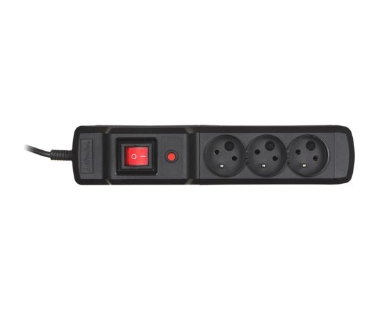 Activejet COMBO 3GN 5M black power strip with cord Strāvas pagarinātāji