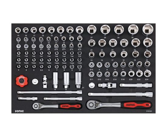 Instrumentu komplekts Sonic Equipment 310101; 101 gab. Mehāniskie instrumenti