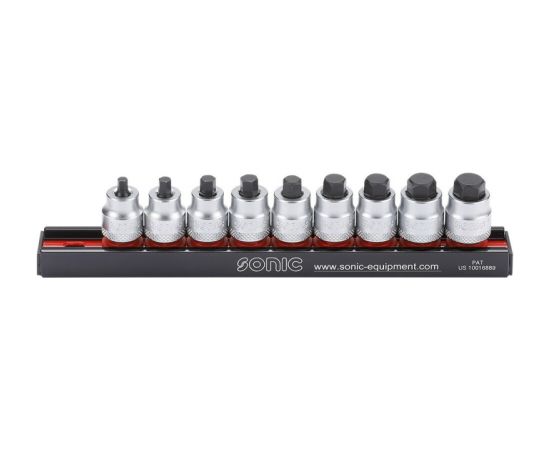 Galviņu komplekts ar Hex uzgaļiem Sonic Equipment 200907; 3/8''; 10 gab. Mehāniskie instrumenti
