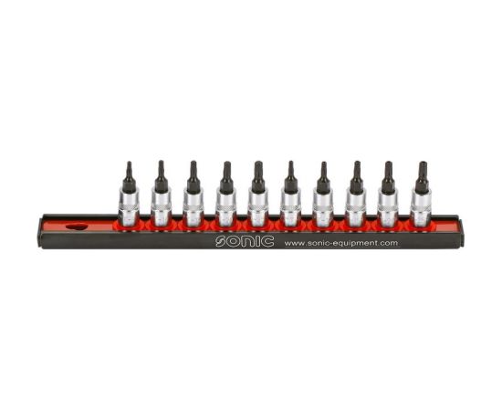 Muciņu ar uzgaļiem komplekts Sonic Equipment 101004; 1/4''; 10 gab. Mehāniskie instrumenti