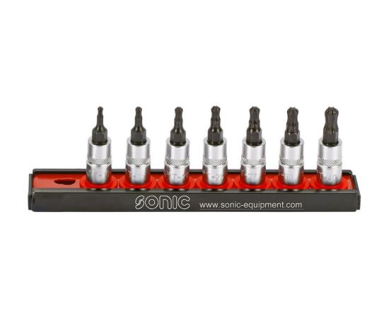 Muciņu ar uzgaļiem komplekts Sonic Equipment 100704; 1/4''; 7 gab. Mehāniskie instrumenti