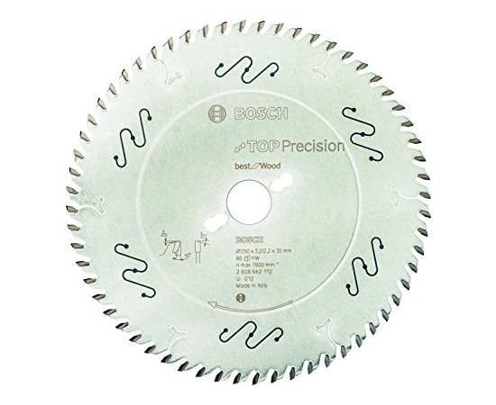 Griešanas disks kokam Bosch; 250x3,2x30,0 mm; Z60; 10° Zāģripas