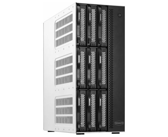 NAS TerraMaster T9-500 PRO darbvirsmas, Intel Core i7 2.4 GHz, 16 GB DDR5, atbalsta 9 diskus, RAID, pelēks Serveru komponentes