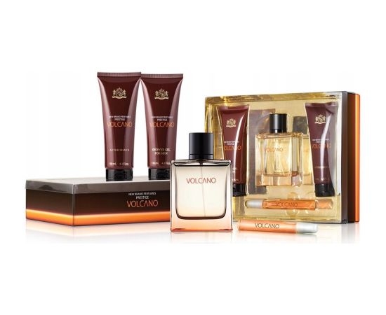 Narciso Rodriguez Set New Brand: Volcano, Eau De Toilette, For Men, 100 ml + Volcano, Eau De Toilette, For Men, 15 ml + Volcano, Cleansing, Shower Gel, All Over The Body, All Skin Types, 130 ml + Volcano, After-Shave Gel, 130 ml For Women Smaržas - NESAKĀRTOTS
