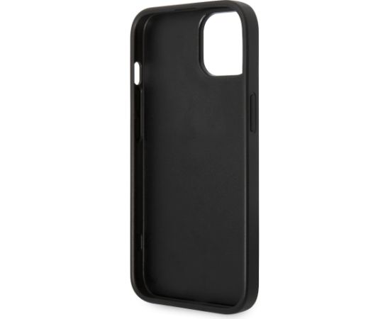 Guess PU Leather Saffiano Case Aizsargapvalks priekš iPhone 14 Plus / melns Neoriģinālie Maciņi