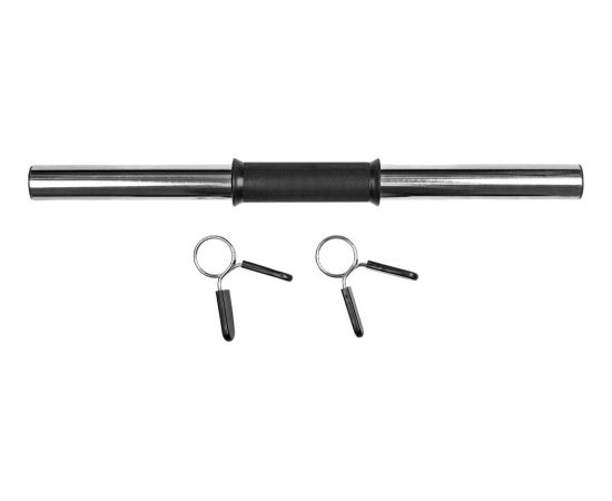 Dobais hanteles stienis inSPORTline Onepump 45 cm / 30 mm ar fiksatoriem, bez vītnes Hanteles
