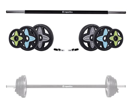 Ķermeņa sūkņa satveršanas un atsvaru komplekts inSPORTline PumpStar 2-20kg Svaru ripas un stieņi