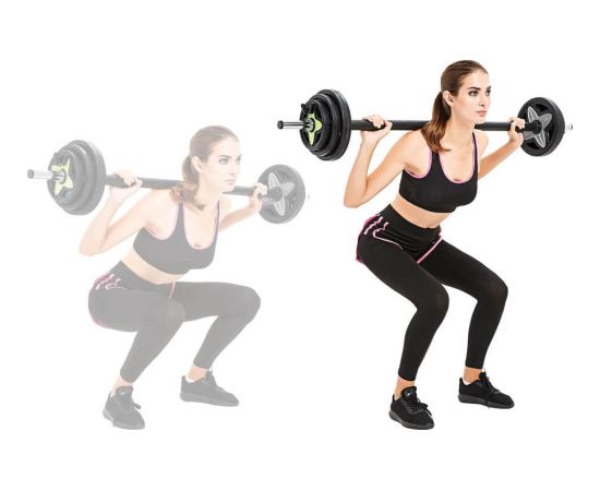 Ķermeņa sūkņa satveršanas un atsvaru komplekts inSPORTline PumpStar 2-20kg Svaru ripas un stieņi