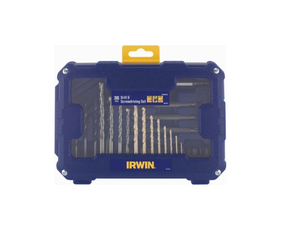 Urbju un skrūvgriežu uzgaļu komplekts Irwin IW6062523; 36 gab. Аксессуары для дрелей