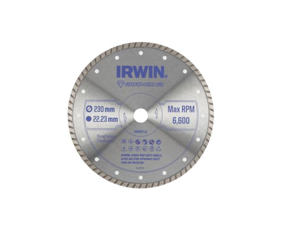 Dimanta griešanas disks Irwin IW8087110; 230 mm; 22,23 mm Различные диски