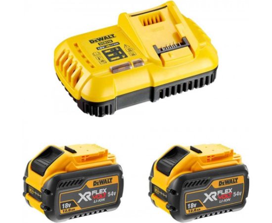 Piederumu komplekts DeWalt DCB118Y2-QW; 18/54 V; 2x12,0 Ah akum. Аккумуляторы