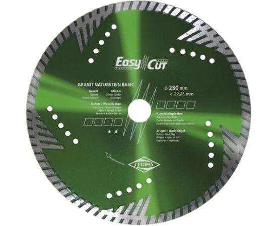 Dimanta griešanas disks Cedima Granit Naturstein Basic; 230x22,23 mm Различные диски