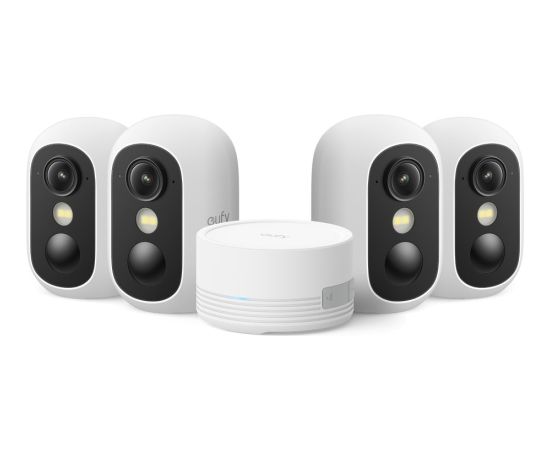 Video novērošanas komplekts Eufy eufyCam C35 - 4 Kit  1920 x 1080 - 1080p - Audio  Wi-Fi 5 V - HomeBase Mini Камеры наблюдения