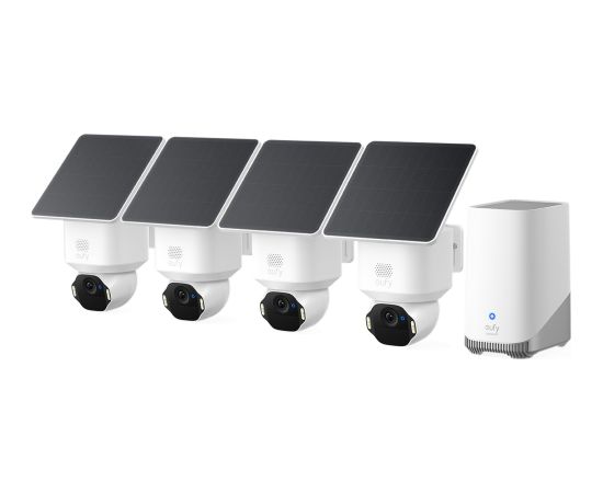 Videonovērošanas komplekts  IP Eufy Eufy SoloCam E42  8 MP - 3840 x 2160 - 4K -Audio  Wi-Fi - HomeBase S380 and Solar Panel Камеры наблюдения