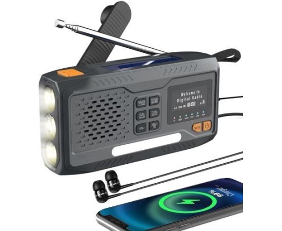 Extralink Pārnēsājams RADIO BLUETOOTH ar SAULES bateriju un AR POWERBANK 4000MAH AR SOS LUKTURI BT-4000 Analogais un digitālais Jaunumi - Datori