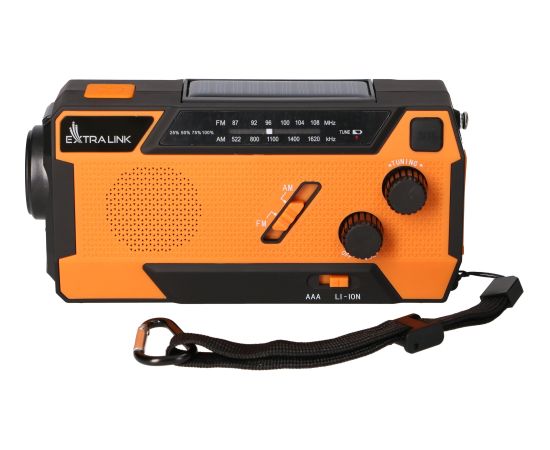 EXTRALINK ELEKTRONISKAIS AVĀRIJAS RADIO ar POWERBANK 4000 mAh AR SOS LUKTURI SR-4000 ar SAULES bateriju Новинки Компьютерная техника