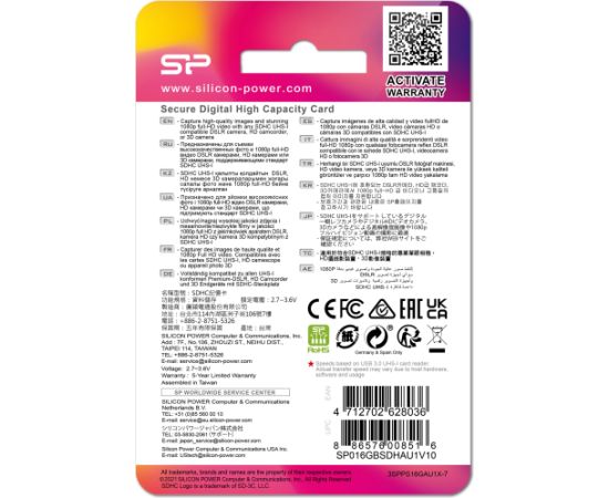 Silicon Power memory card SDHC 16GB Elite Jaunumi - Audio-Video