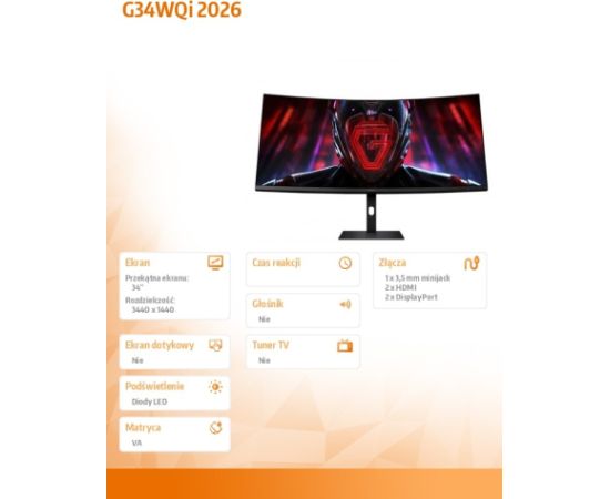 Xiaomi Izliektais spēļu monitors G34WQi 2026 Monitori