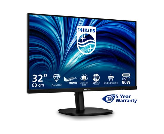 Philips 80,0cm (31,5") 32B2U3601  16:09 HDMI+DP+USB-C black LED / LCD мониторы
