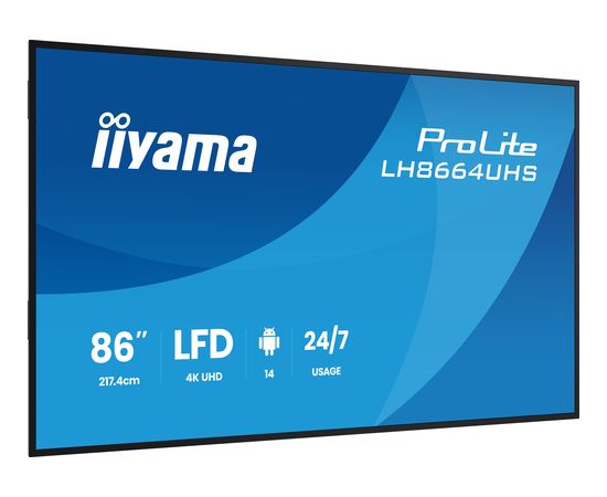 IIYAMA 217,4cm(85,6") LH8664UHS-B3AG 16:9  2xHDMI+USB-C (Speditionsversand) Monitori