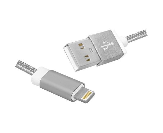 Lamex LX8447 USB Uzlādes kabelis priekš iPhone 1m / sudrabs Data USB kabeļi