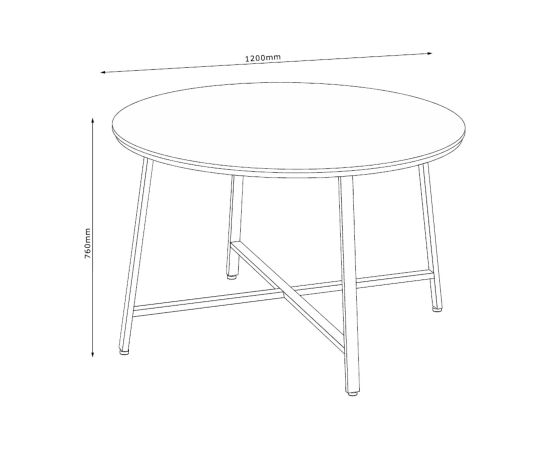 Dining table SANCIA D120xH76cm, oak/brown Комплекты мебели для столовой