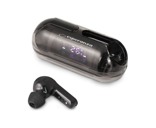 Esperanza EH239K Bluetooth In-Ear Headphone TWS Black Bluetooth austiņas