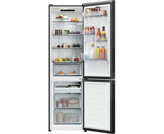 Candy CNCQ2T518DB brīvi stāvošs ledusskapis ar saldētavu, 279 l, No Frost, energoefektivitātes klase D, melns Ledusskapji