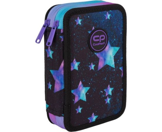Double decker school pencil case with equipment CoolPack Jumper 2 Star Night Mugursomas