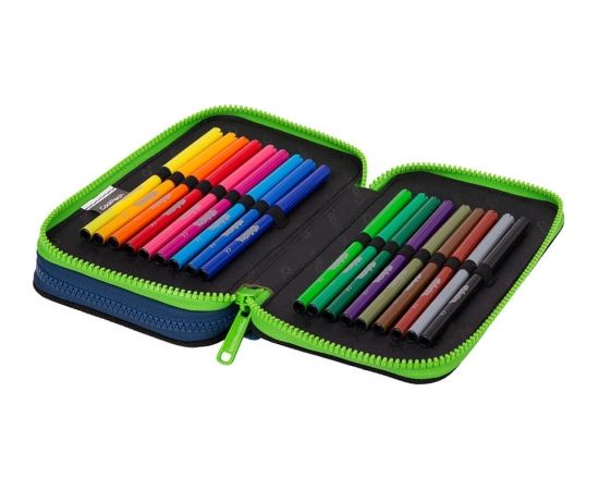 Double decker school pencil case with equipment CoolPack Jumper 2 Monster Team Mugursomas