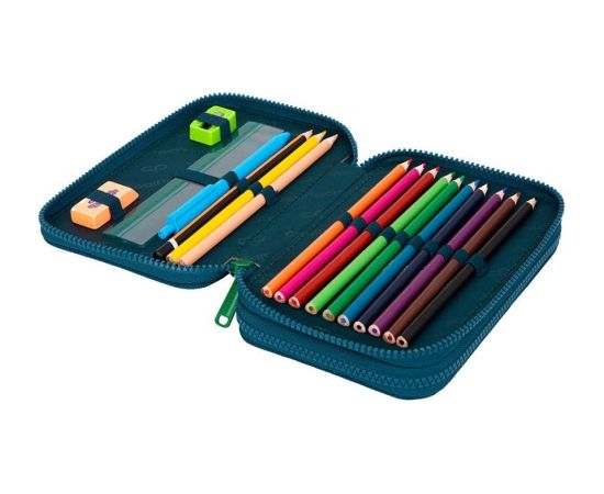 Double decker school pencil case with equipment CoolPack Jumper 2 Sunny Day Mugursomas