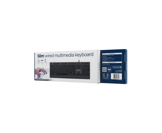 KEYBOARD MULTIMEDIA USB CYRILL/BLACK KB-MCH-06-CYRL GEMBIRD Klaviatūras