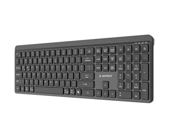 KEYBOARD WRL SLIM 2.4G+BT US/KB-WPS-03 GEMBIRD Клавиатуры
