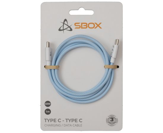 Sbox TYPE-C-1-BL Type C - Type C M/M 1m Blue Дата USB-кабели