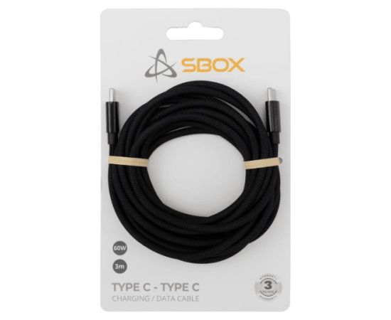 Sbox USB-TYPEC-TYPEC-3 M/M 3m Black Дата USB-кабели