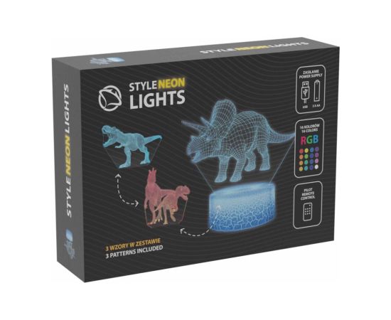 Manta SNL117RGB LED lamp Light decoration Dinosaurs RGB 3D Jaunumi, Bērnu preces