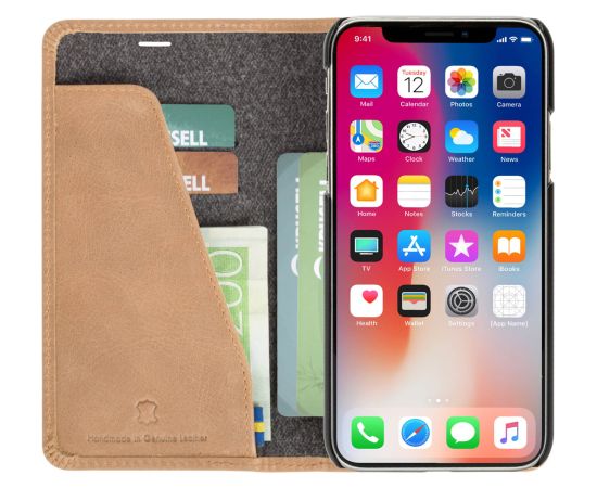 Krusell Sunne 4 Card FolioWallet Apple iPhone XS Max vintage nude Чехлы - альтернативные