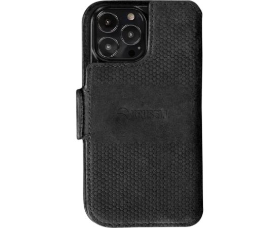 Krusell Leather PhoneWallet Apple iPhone 13 Pro Max black (62396) Neoriģinālie Maciņi