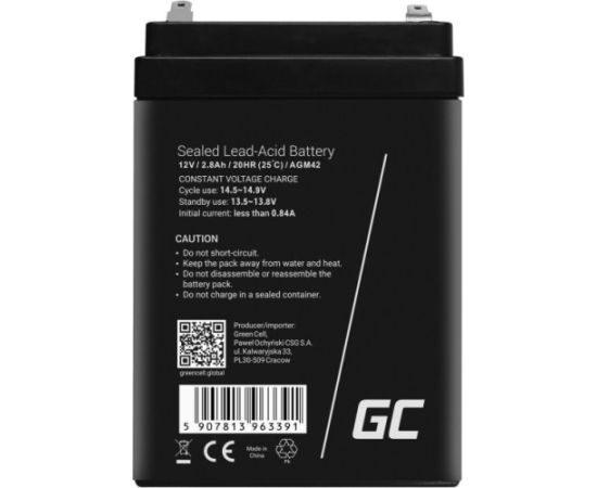 Green Cell Akumulators 12V/2.8Ah (AGM42) Новинки Компьютерная техника
