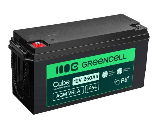 Green Cell AGM12V250AH-J UPS akumulators Slēgtā svina skābe 12V 250Ah Akumulatori