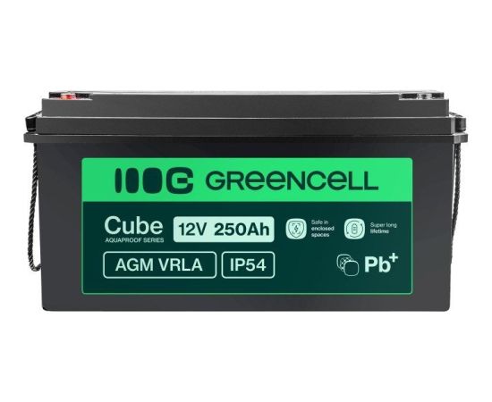 Green Cell AGM12V250AH-J UPS akumulators Slēgtā svina skābe 12V 250Ah Akumulatori