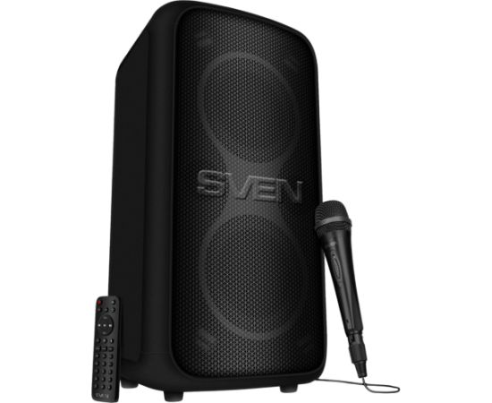 2.0 portable speaker SVEN PS-960, black, power output 2x80W (RMS), TWS, Bluetooth, FM, USB, LED-display, lithium battery Беспроводные колонки