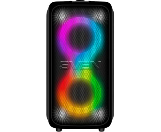 2.0 portable speaker SVEN PS-960, black, power output 2x80W (RMS), TWS, Bluetooth, FM, USB, LED-display, lithium battery Беспроводные колонки