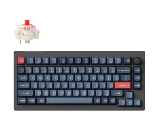 Keychron V1 Max RGB - US Layout - Hot-Swappable Gateron Jupiter Red Wireless Keyboard / V1M-D1 Клавиатуры