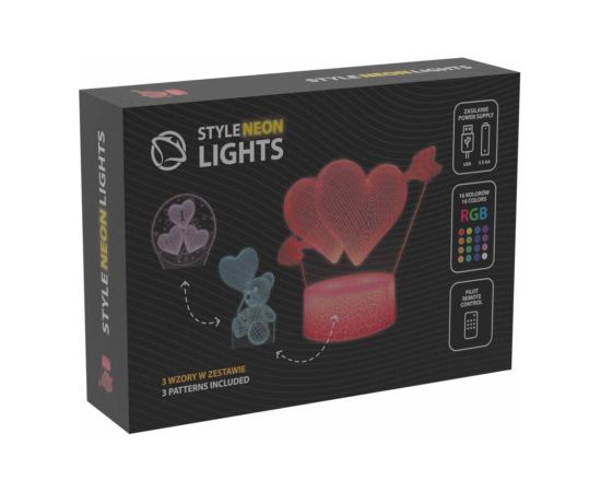 Manta SNL115RGB LED lamp Light decoration Heart RGB 3D Jaunumi, Bērnu preces