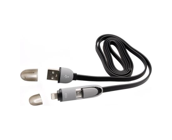 Sbox USB->Micro USB+IPH.5 M/M 1M black 2IN1B Data USB kabeļi