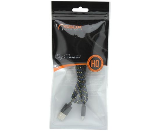 Sbox USB-1031B USB->Micro USB 1M black Дата USB-кабели
